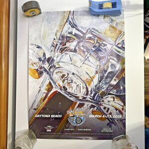 Daytona Beach Bike Week 2022 Event Poster Harley Davidson Motorcycle 81st Annual
